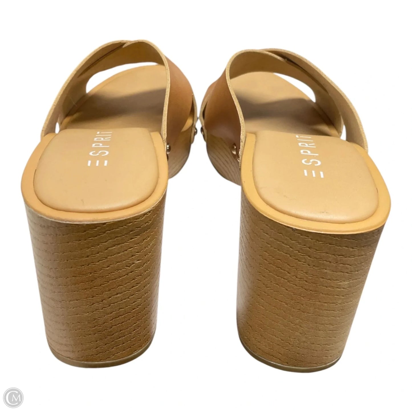 Shoes Heels Block By Esprit In Brown, Size: 8
