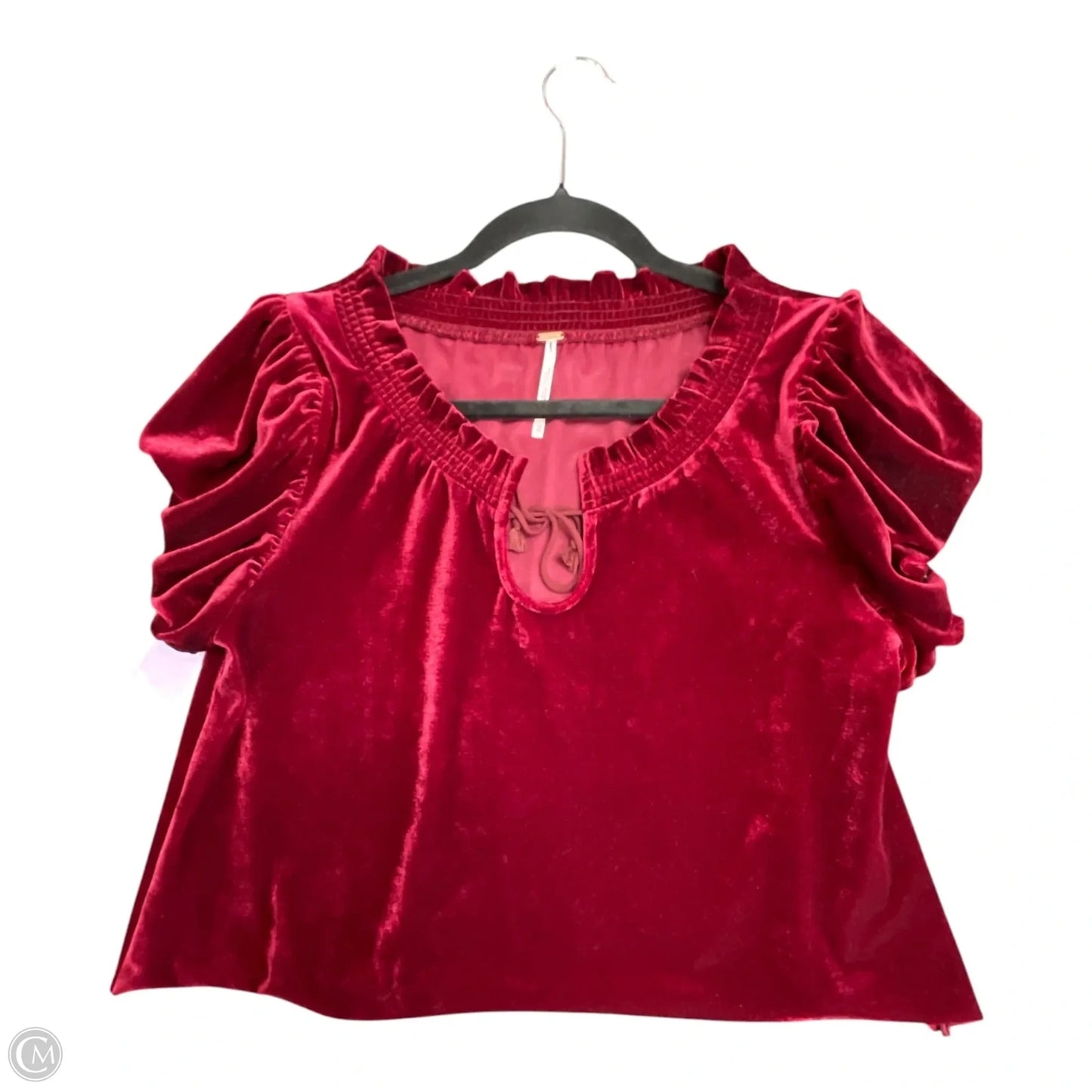 Top Short Sleeve By Free People In Maroon, Size: Xs