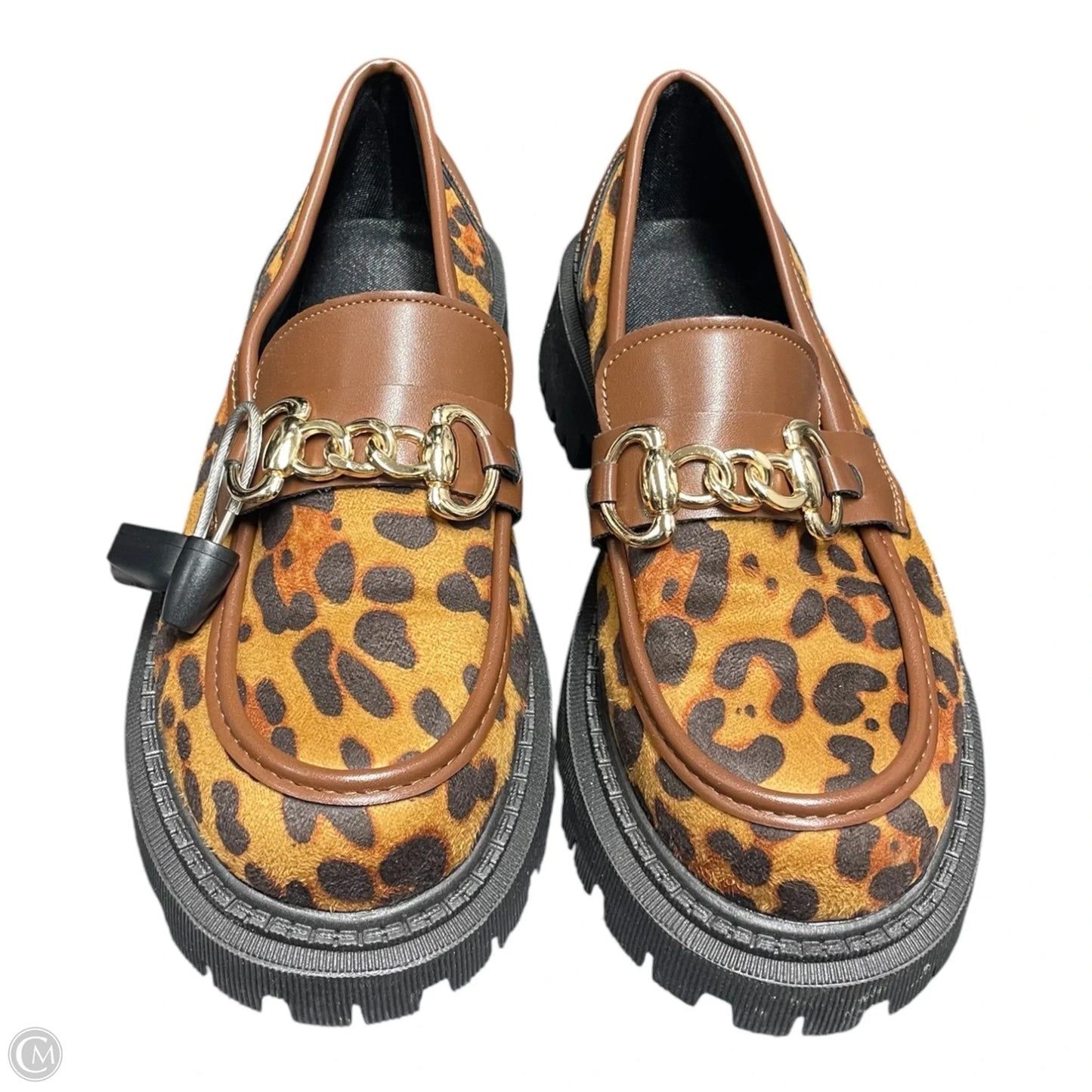 Shoes Flats By Clothes Mentor In Leopard Print, Size: 7.5