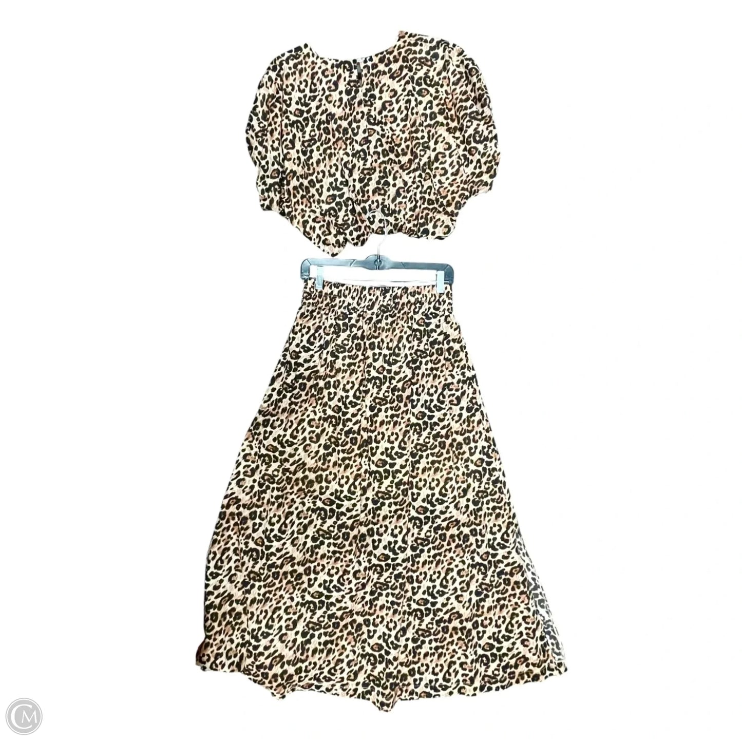 Skirt Set 2pc By Entro In Leopard Print, Size: M