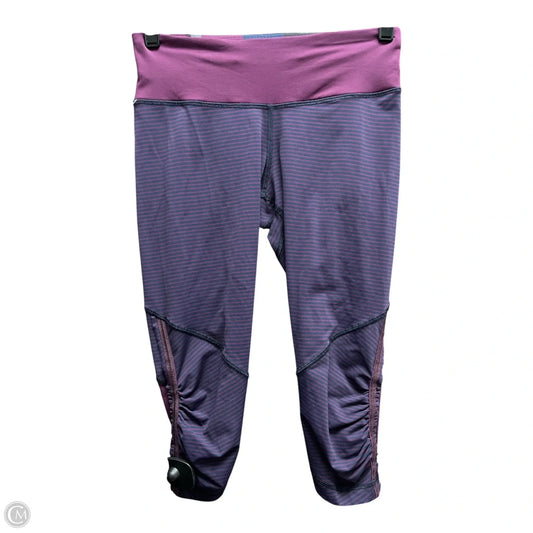 Athletic Capris By Lululemon In Striped Pattern, Size: Xs