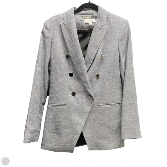 Blazer By Calvin Klein In Blue & White, Size: 8