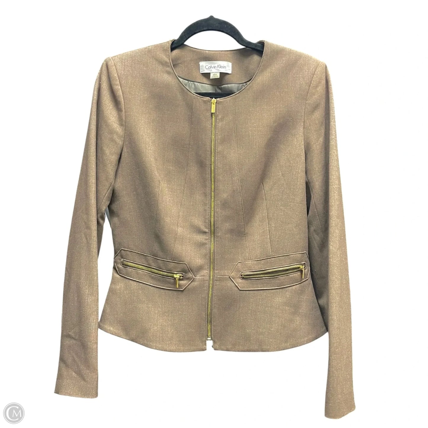 Blazer By Calvin Klein In Brown, Size: 8