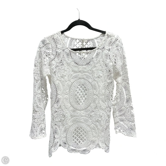 Sweater By Ultra Pink In White, Size: S