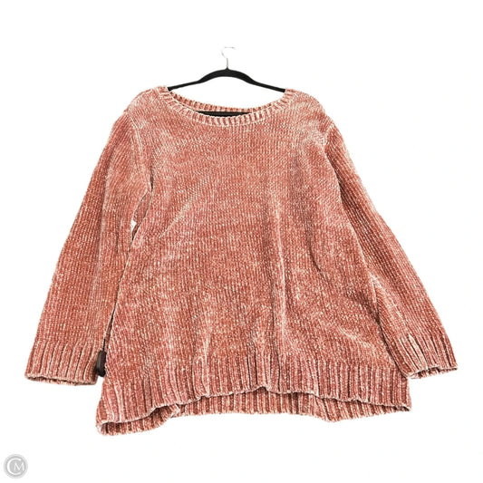 Sweater By Orvis In Pink, Size: Xxl