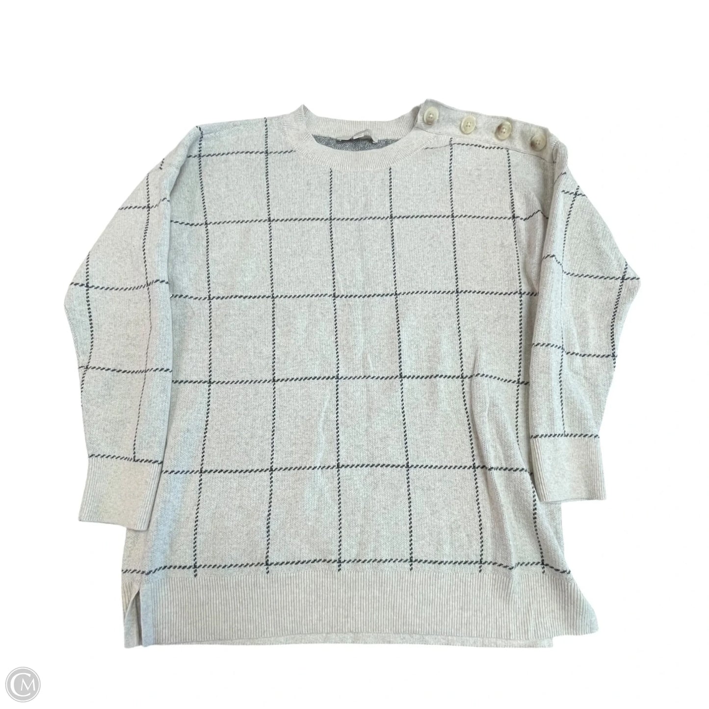 Sweater By Loft In Grey, Size: L