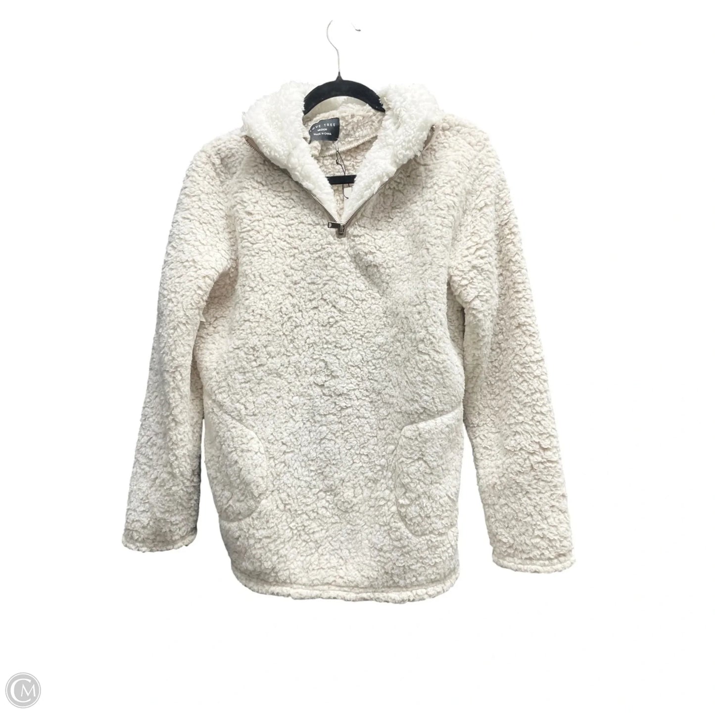 Sweatshirt Collar By Love Tree In Beige, Size: M