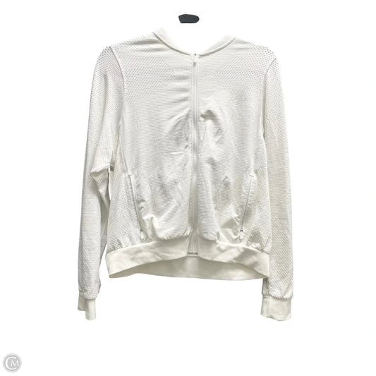 Athletic Jacket By Lululemon In White, Size: 8