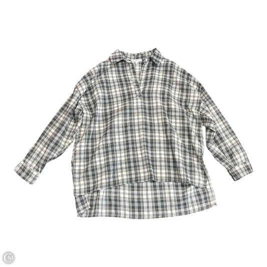 Tunic Long Sleeve By AEMI + CO  In Plaid Pattern, Size: S