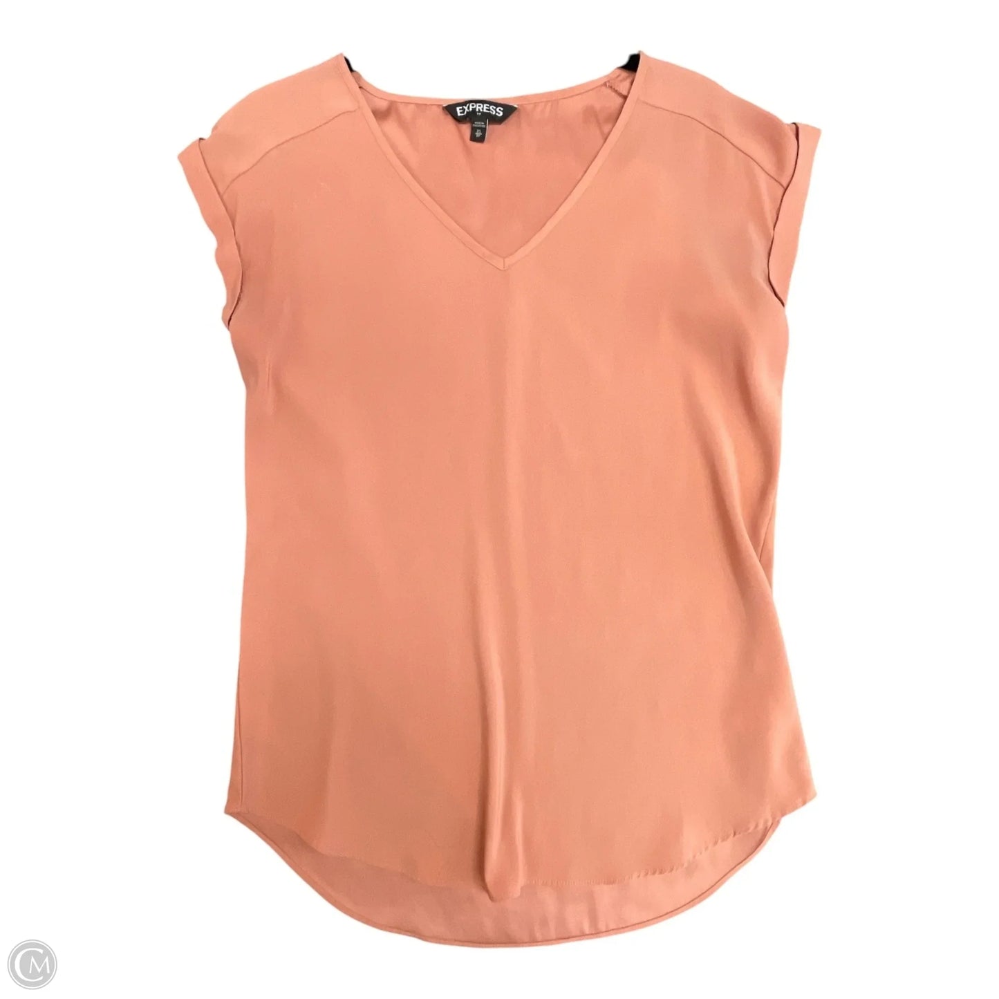 Top Short Sleeve By Express In Orange, Size: Xs