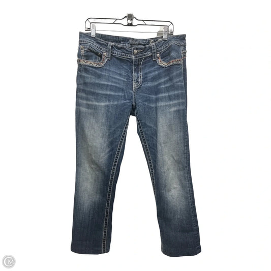 Jeans Straight By Miss Me In Blue, Size: 16