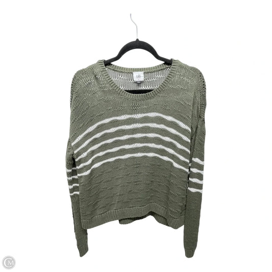 Sweater By Cabi In Green & White, Size: S
