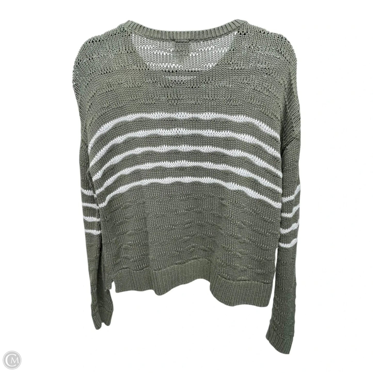 Sweater By Cabi In Green & White, Size: S