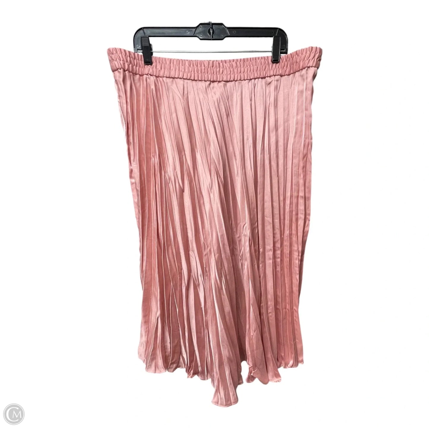 Skirt Midi By Time And Tru In Pink, Size: Xxl