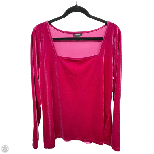 Top Long Sleeve By Halogen In Pink, Size: Xl