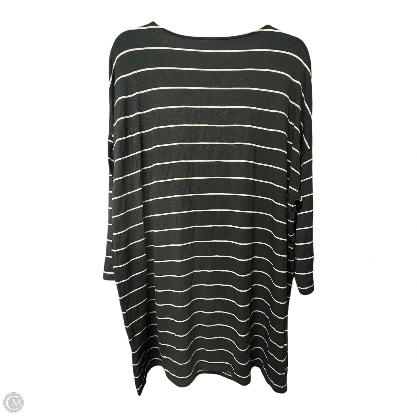 Tunic Long Sleeve By Chicos In Striped Pattern, Size: Xl