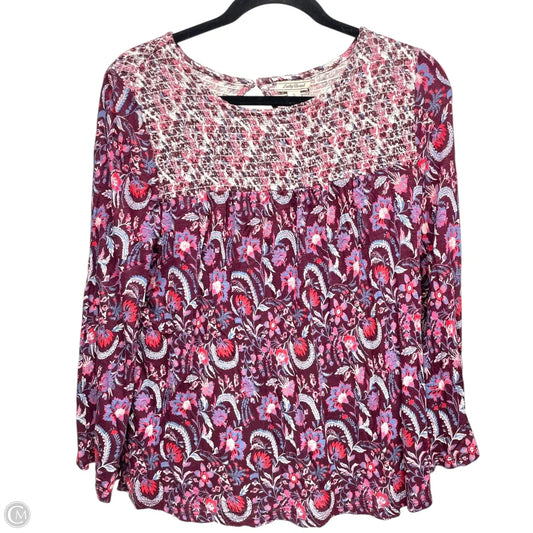 Top Long Sleeve By Lucky Brand In Floral Print, Size: S