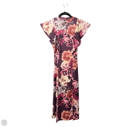Dress Casual Midi By Boohoo Boutique In Floral Print, Size: 6