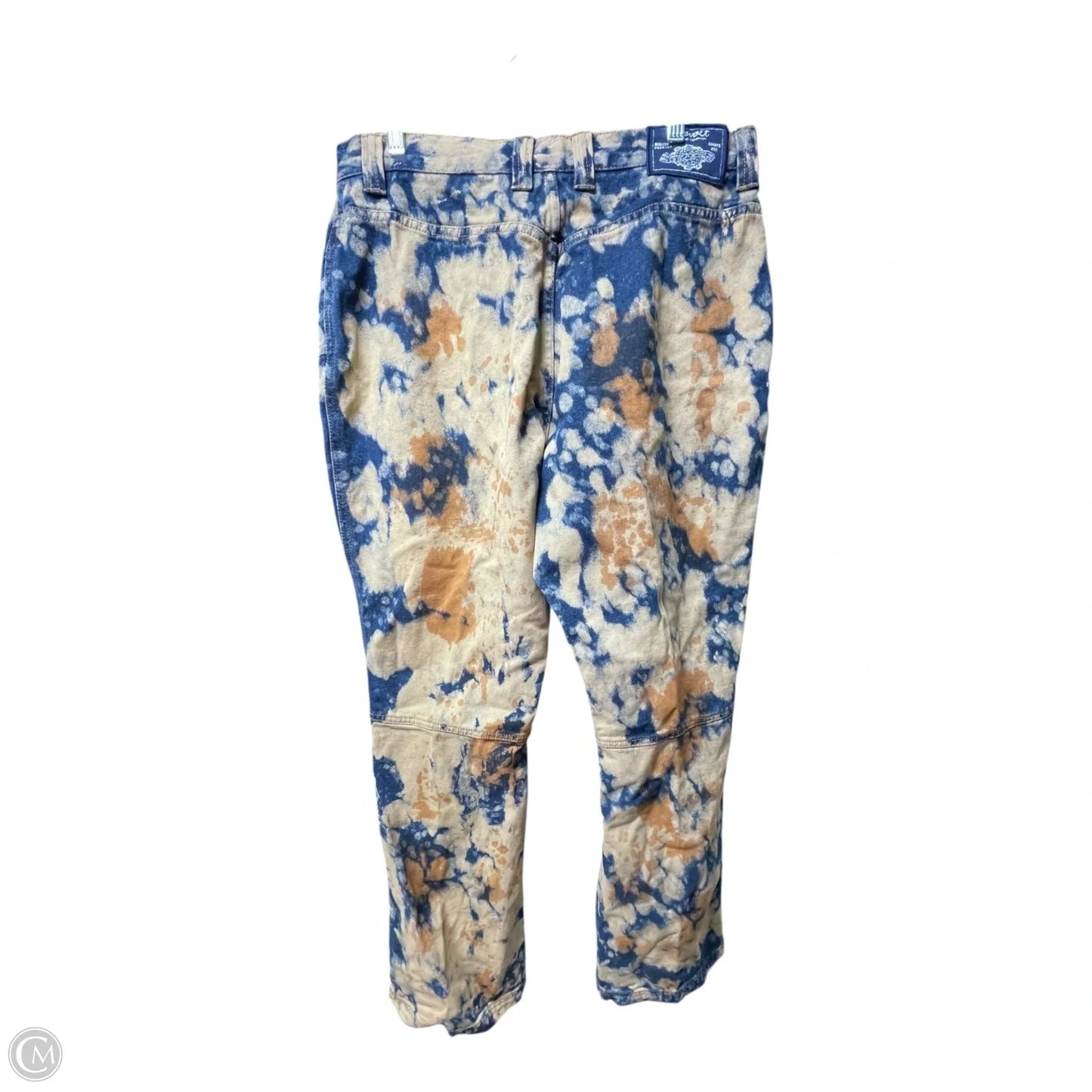 Jeans Straight By Revolt In Blue & Tan, Size: 16