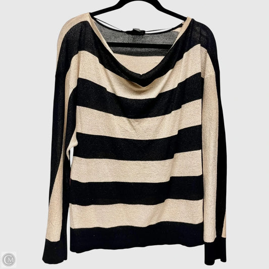 Sweater By Inc In Black & Cream, Size: L