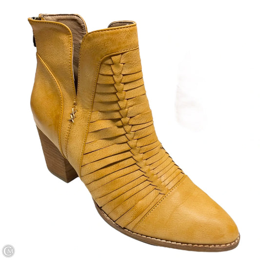 Boots Ankle Heels By beast fashion  In Tan, Size: 10