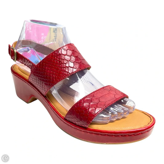 Sandals Heels Block By Born In Red, Size: 8