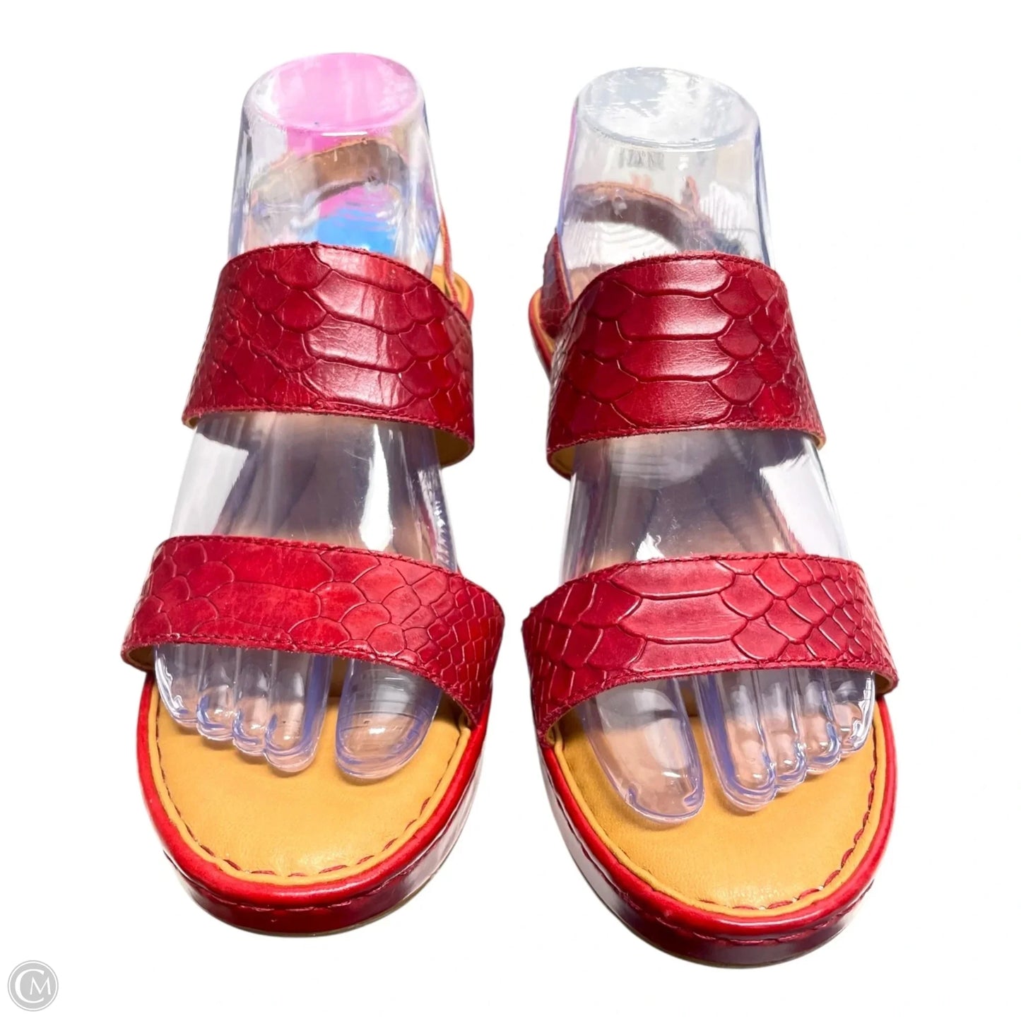 Sandals Heels Block By Born In Red, Size: 8