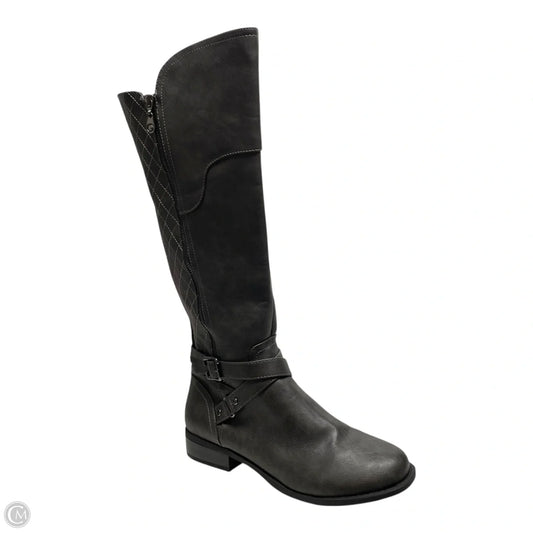 Boots Mid-calf Heels By Guess In Grey, Size: 11