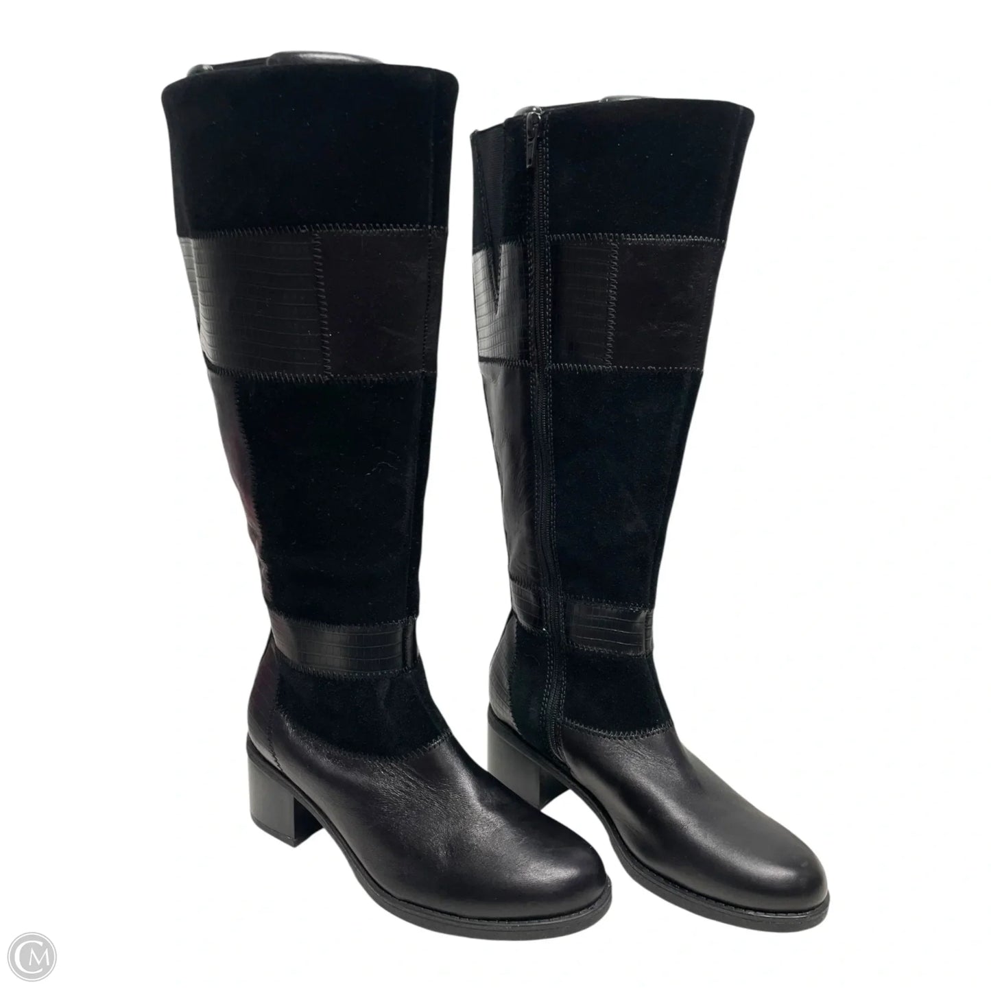 Boots Mid-calf Heels By Clarks In Black, Size: 6