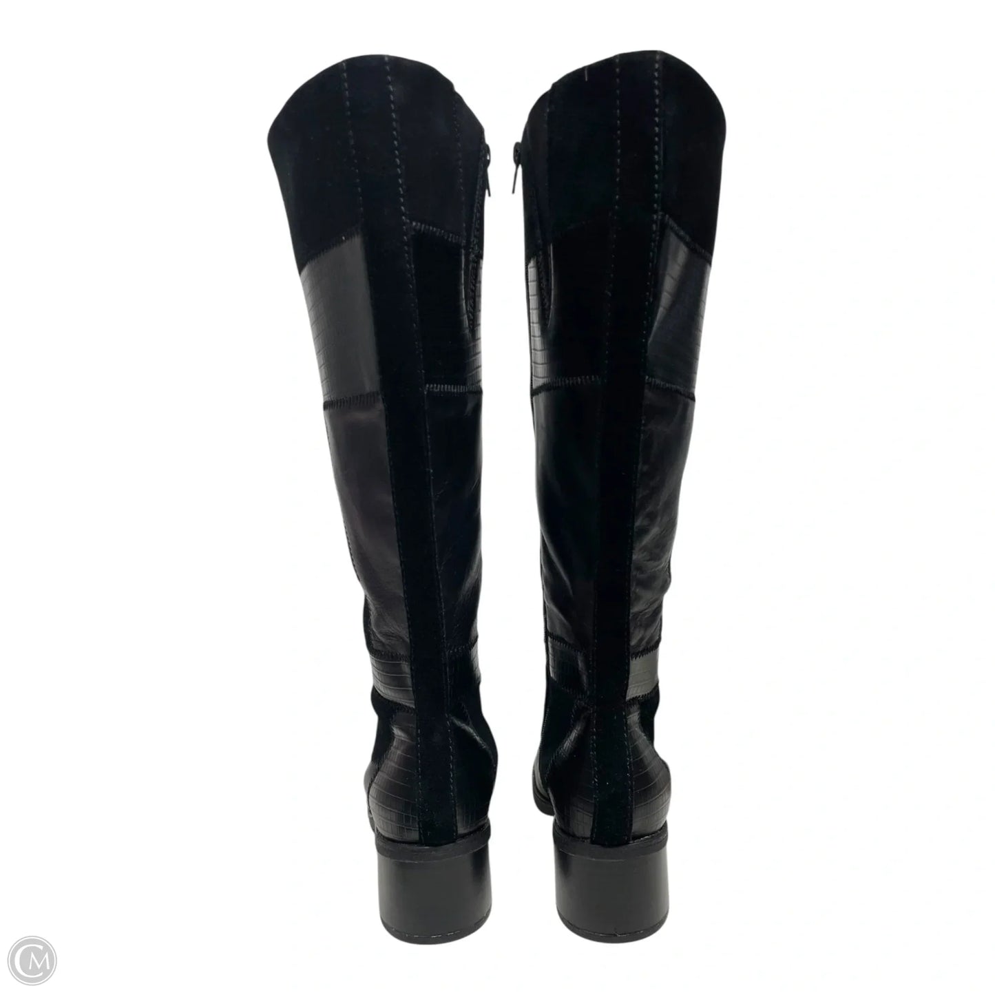 Boots Mid-calf Heels By Clarks In Black, Size: 6