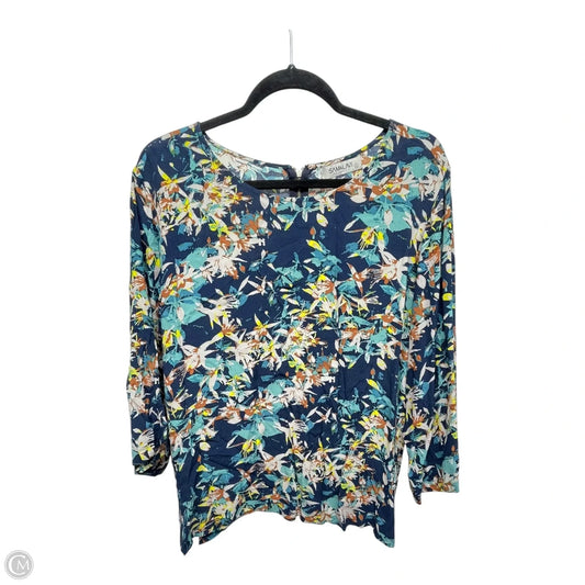 Blouse Long Sleeve By SAM & LAVI In Floral Print, Size: L