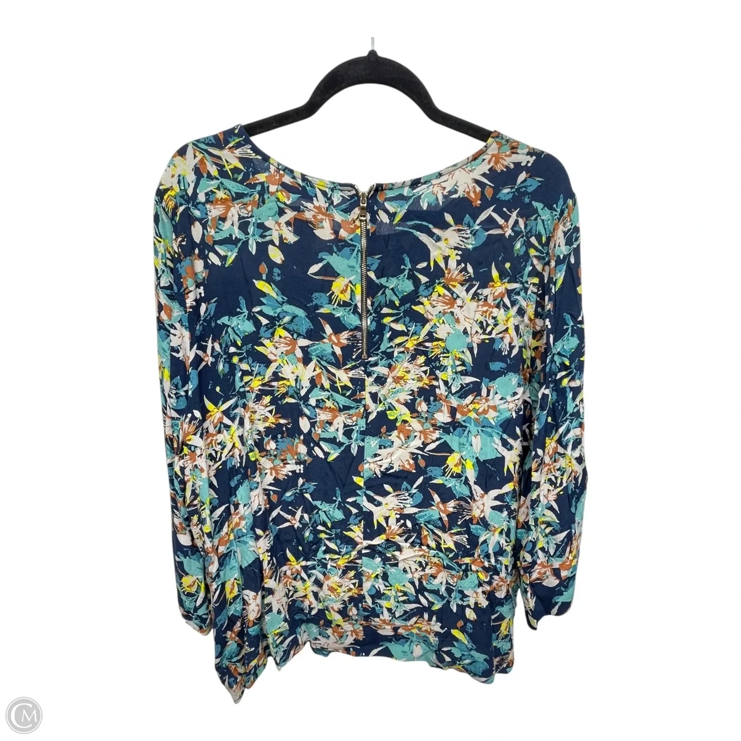 Blouse Long Sleeve By SAM & LAVI In Floral Print, Size: L
