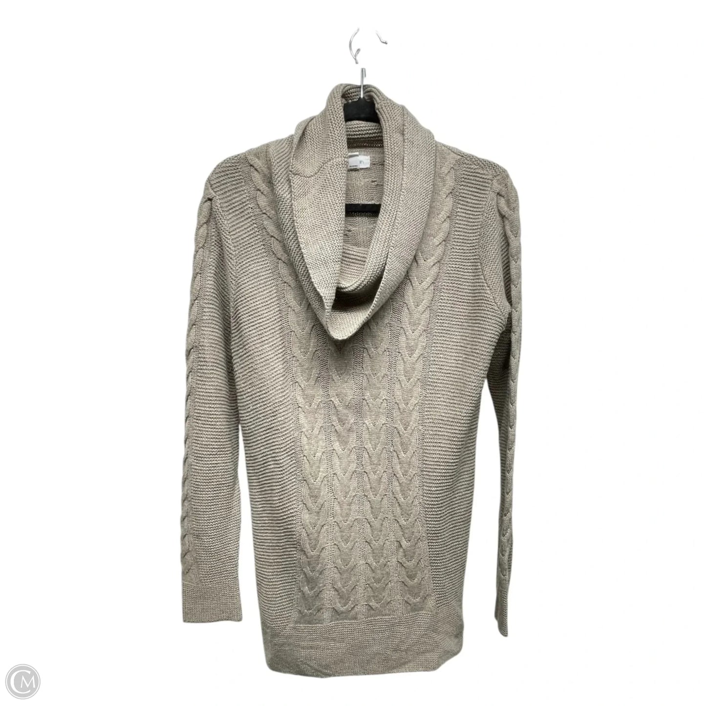 Dress Sweater By Calvin Klein In Taupe, Size: L