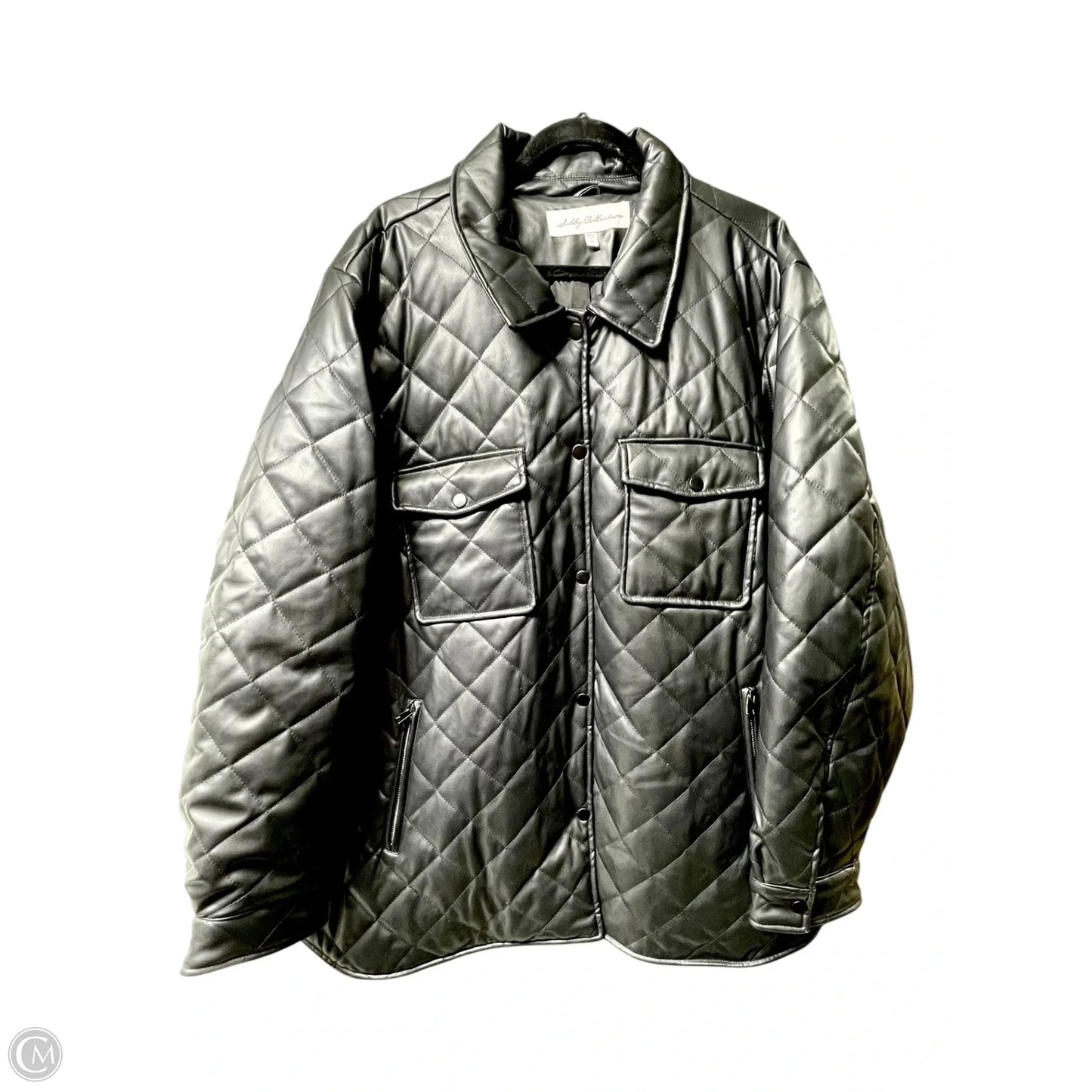Coat Puffer & Quilted By Sebby In Black, Size: 2x