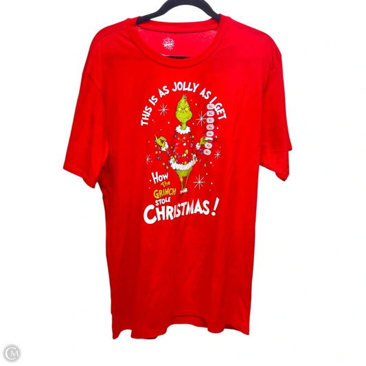 Top Short Sleeve By Clothes Mentor In Green & Red, Size: Xl