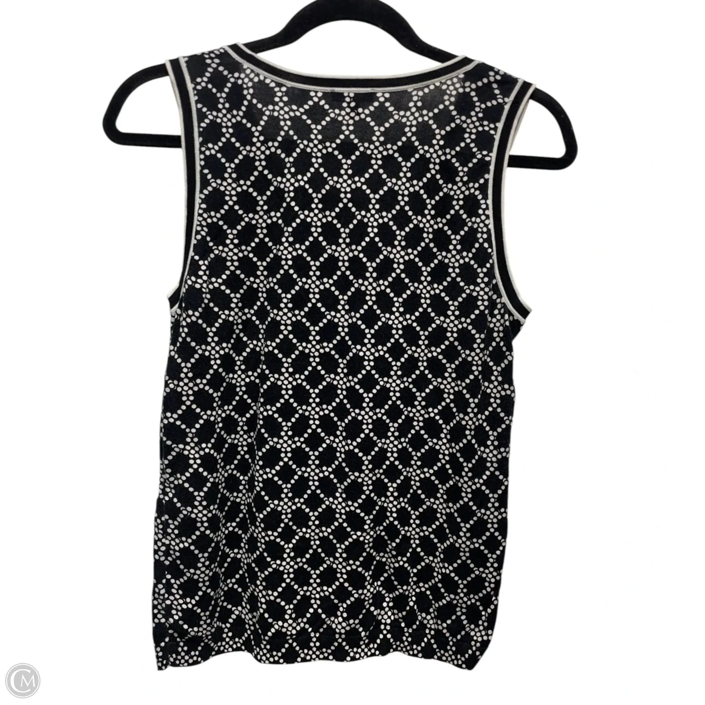 Top Sleeveless By Talbots In Black & White, Size: Mp