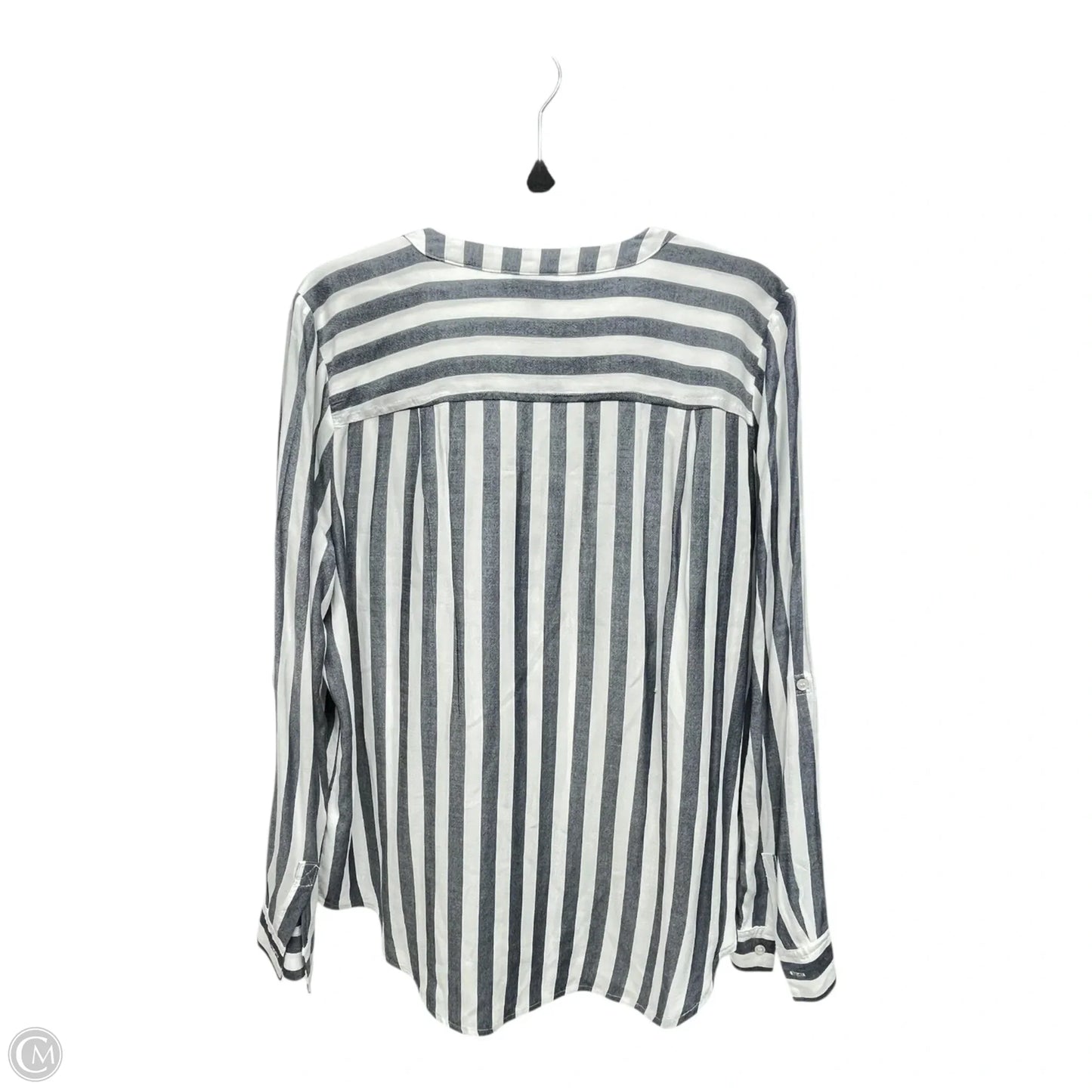 Top Long Sleeve By Ana In Striped Pattern, Size: L