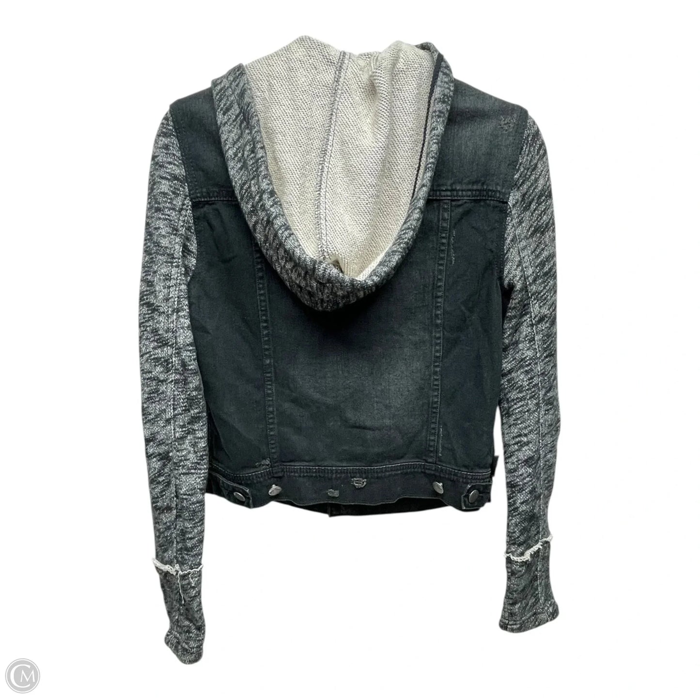 Jacket Denim By Free People In Black & Grey, Size: Sp