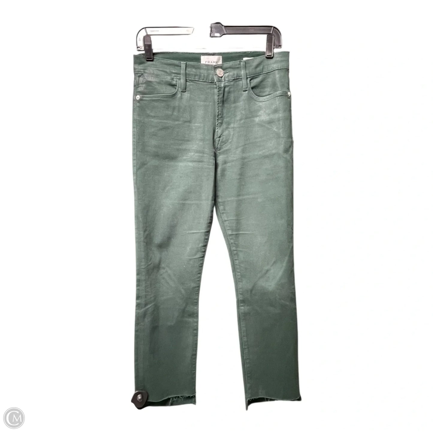Jeans Straight By Frame In Green, Size: 10
