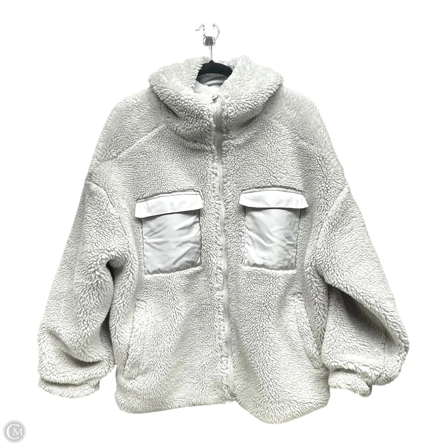 Jacket Faux Fur & Sherpa By Alo In Grey, Size: S