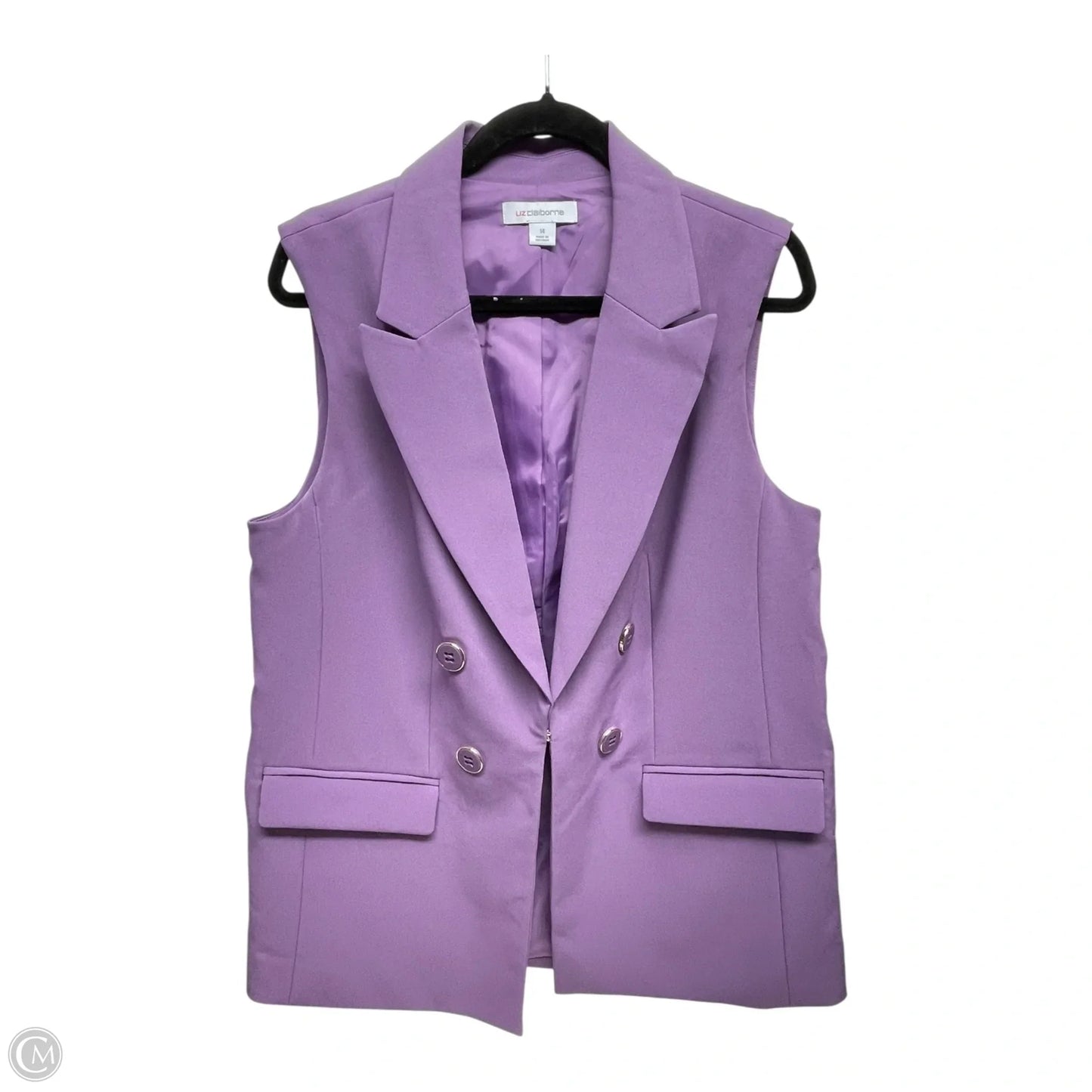 Vest Other By Liz Claiborne In Purple, Size: 14