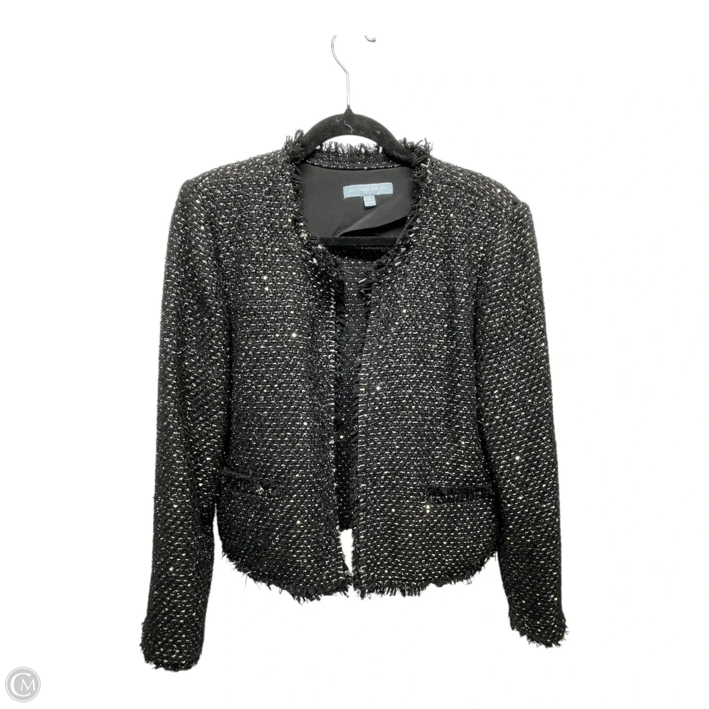 Blazer By Antonio Melani In Black & Gold, Size: 12