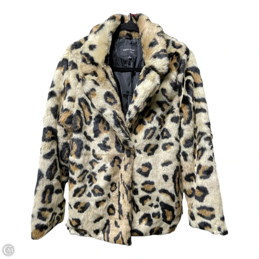 Coat Faux Fur & Sherpa By Rebecca Elliot In Animal Print, Size: S