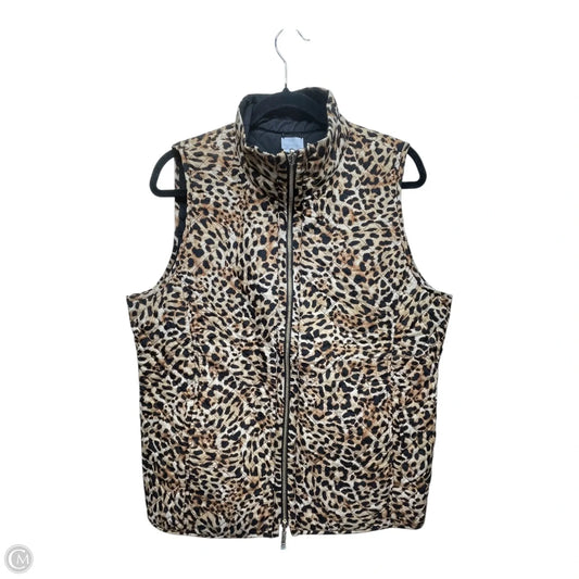 Vest Puffer & Quilted By Chicos In Animal Print, Size: M