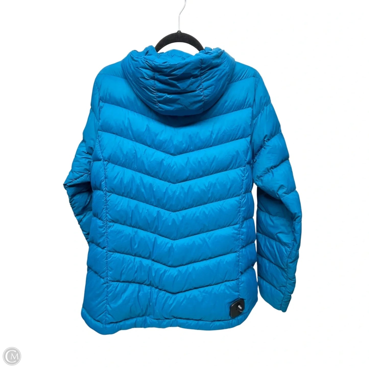 Jacket Puffer & Quilted By Eddie Bauer In Blue, Size: L