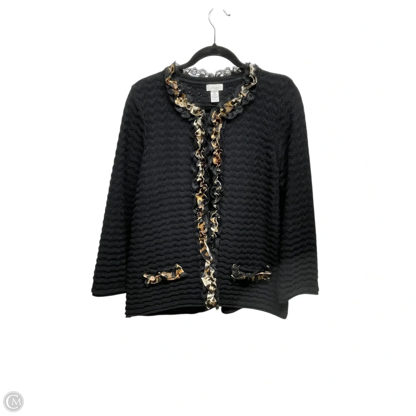 Cardigan By Chicos In Black, Size: L