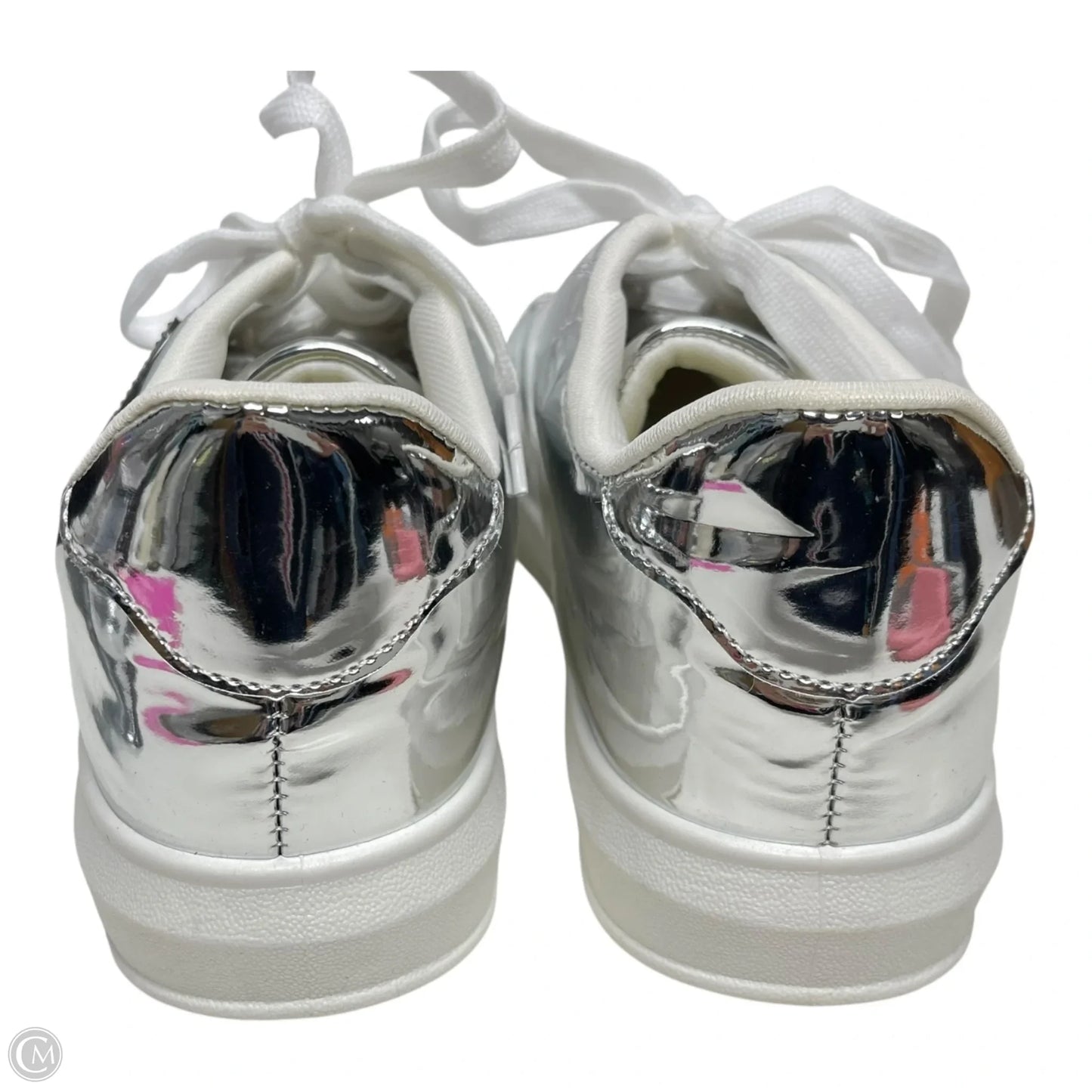 Shoes Sneakers By Bamboo In Silver, Size: 8.5