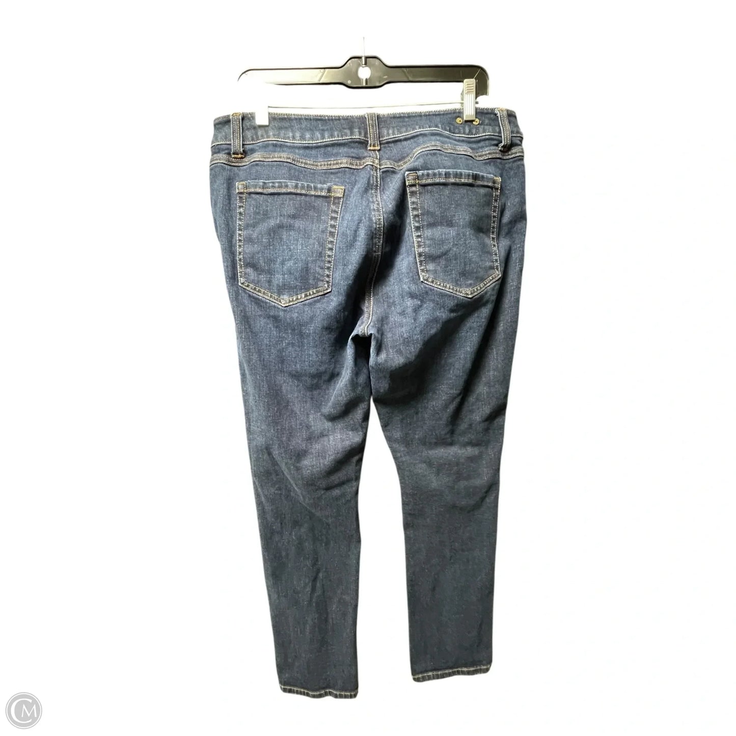 Jeans Straight By Cabi In Blue Denim, Size: 14