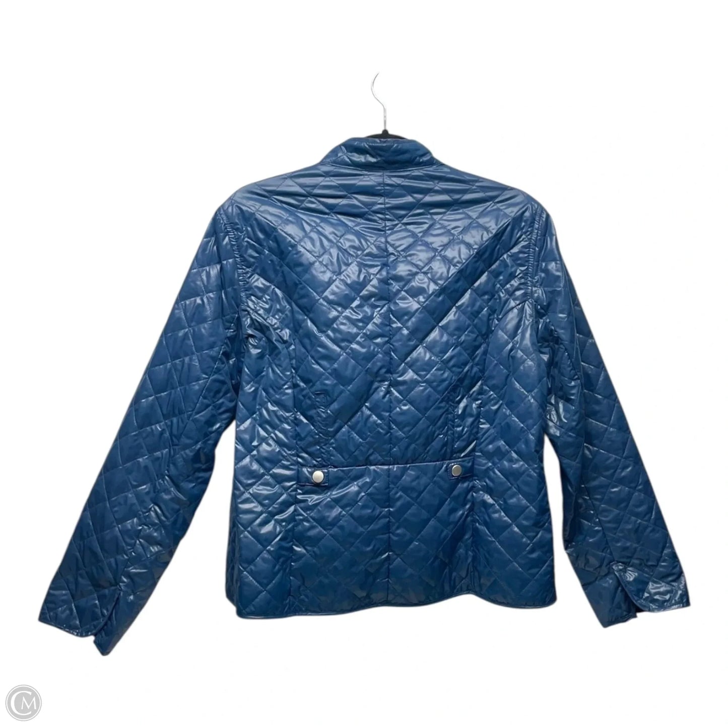 Jacket Puffer & Quilted By Chicos In Blue, Size: M