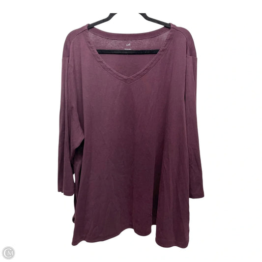 Top Long Sleeve By J. Jill In Purple, Size: 4x